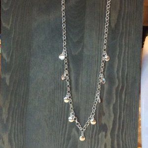 ** $15 NEW Doteffil 925 Sterling Silver Circle Discs Open link Chain 20 in